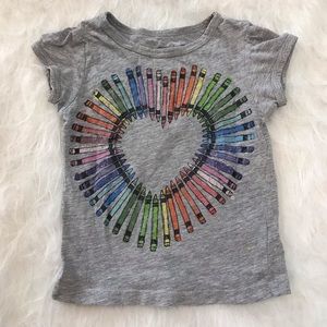 Girls 4T crayon shirt